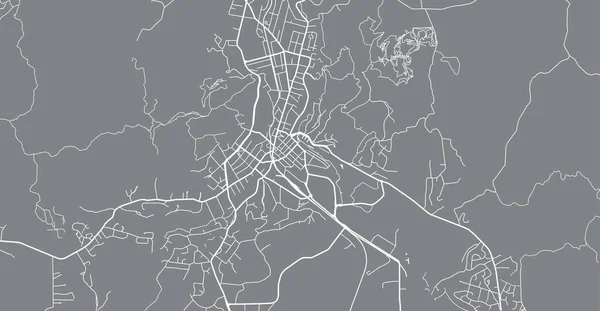 Urban vector city map of Whangarei, New Zealand — Stock Vector