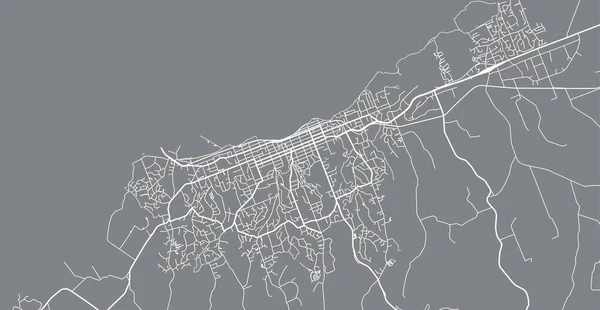 Mapa da cidade de vector urbano de New Plymouth, Nova Zelândia — Vetor de Stock