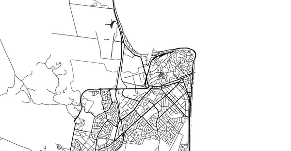 Mappa città vettoriale urbana di Napier, Nuova Zelanda — Vettoriale Stock