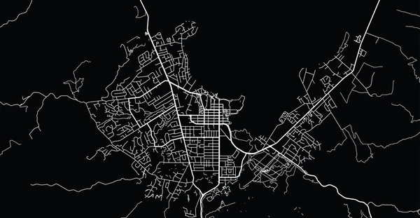 Mapa da cidade de vetores urbanos de Rotorua, Nova Zelândia — Vetor de Stock