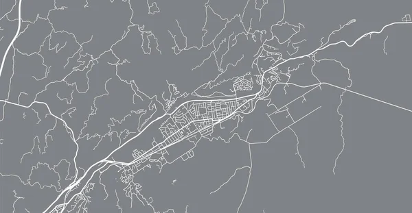 新西兰上胡特市城市矢量地图 — 图库矢量图片