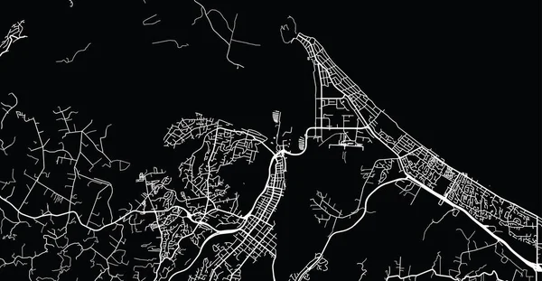Tauranga şehir haritası, Yeni Zelanda — Stok Vektör