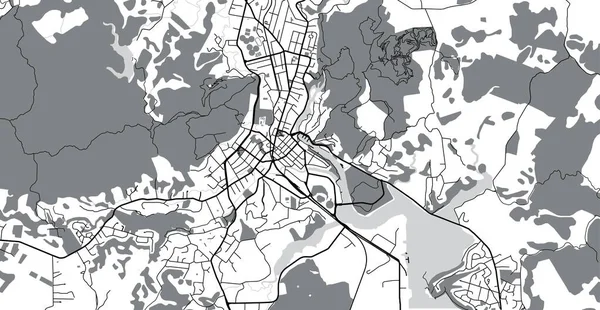 Mapa urbano de Whangarei, Nueva Zelanda — Archivo Imágenes Vectoriales