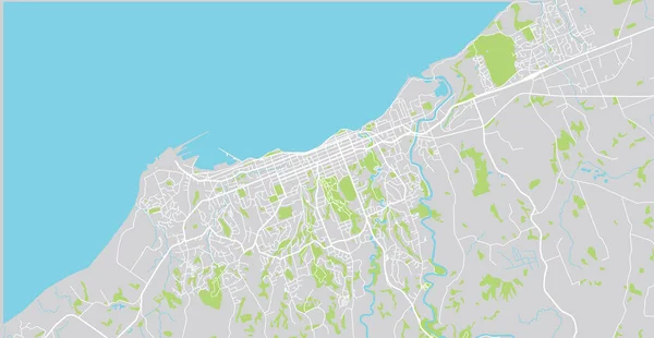 Stadtplan von New Plymouth, Neuseeland — Stockvektor