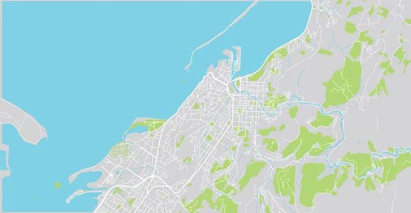 Stadtplan von Nelson, Neuseeland — Stockvektor