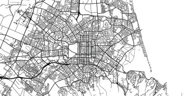Christchurch, Yeni Zelanda şehir haritası