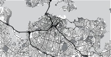 Auckland, Yeni Zelanda şehir haritası