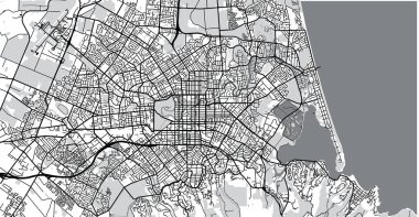 Christchurch, Yeni Zelanda şehir haritası