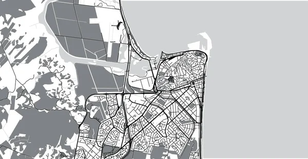 ニュージーランドのナピアの都市ベクトル都市地図 — ストックベクタ