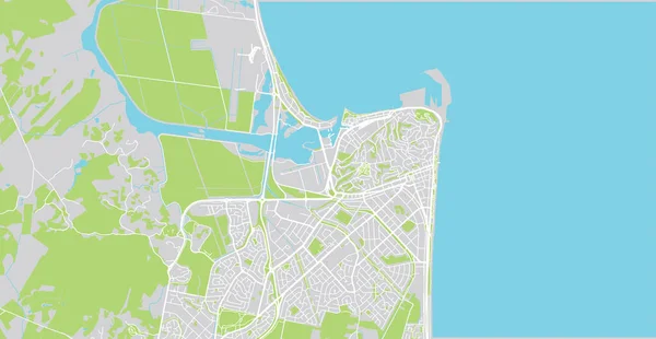 Stadskarta över Napier, Nya Zeeland — Stock vektor