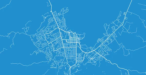 Urban vector city map of Rotorua, New Zealand — Stock Vector
