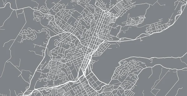 Mapa urbano de Dunedin, Nueva Zelanda — Vector de stock