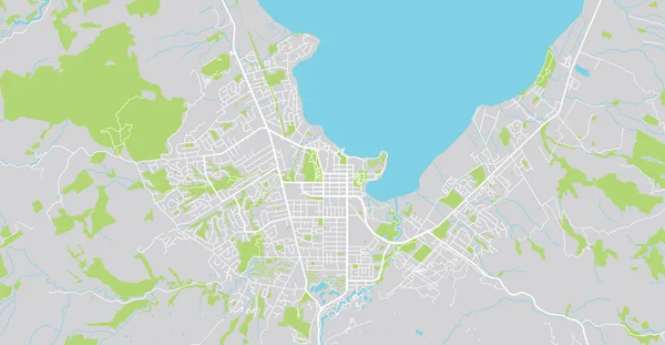 Stadtplan von Rotorua, Neuseeland — Stockvektor