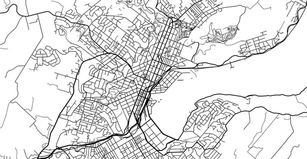 Městská mapa města Dunedin, Nový Zéland — Stockový vektor