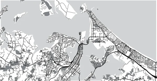 Vecteur urbain carte de ville de Tauranga, Nouvelle-Zélande — Image vectorielle