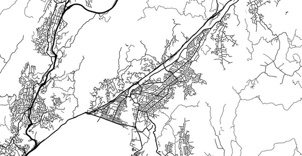 Mappa città vettoriale urbana di Lower Hutt, Nuova Zelanda — Vettoriale Stock