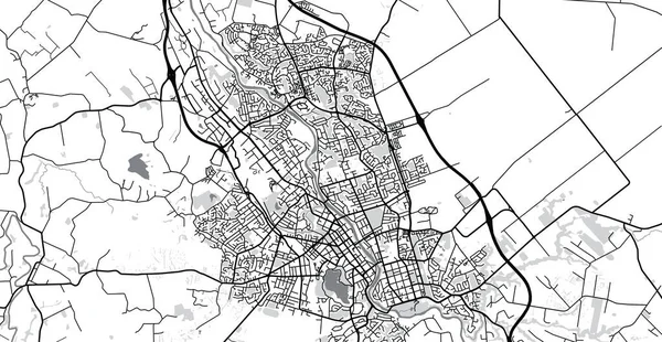 ニュージーランドのハミルトンの都市ベクトル都市地図 — ストックベクタ