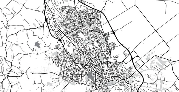 Stadsvector stadskaart van Hamilton, Nieuw-Zeeland — Stockvector