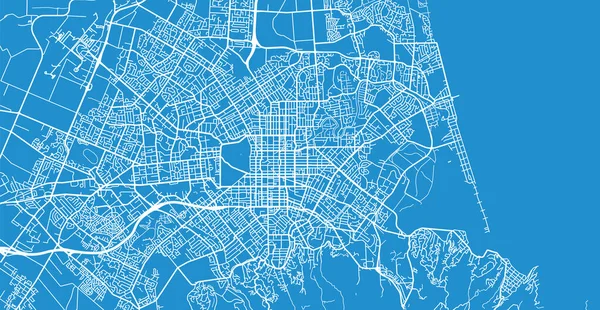 Mapa da cidade de vetores urbanos de Christchurch, Nova Zelândia — Vetor de Stock
