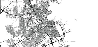 Doha 'nın şehir haritası, Katar