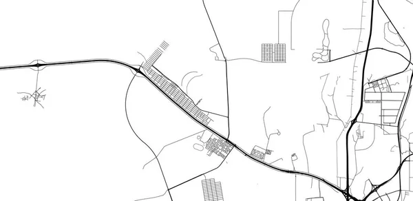 Urban vector city map of Al Shahaniya, Qatar — стоковий вектор