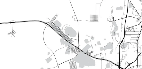 Mapa urbano de Al Shahaniya, Qatar — Archivo Imágenes Vectoriales