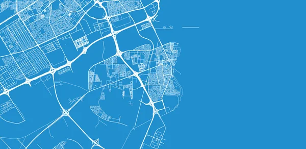 Mapa da cidade de vetor urbano de Al Wakrah, Qatar —  Vetores de Stock