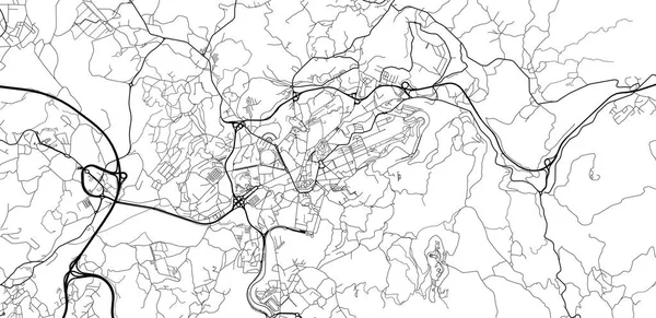 Urban vector city map of Guimaraes, Portugal — стоковий вектор