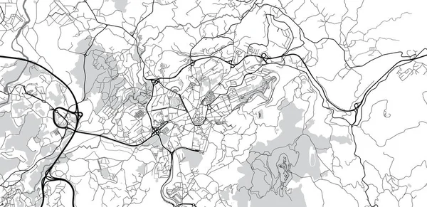 Vetor urbano mapa da cidade de Guimaraes, Portugal —  Vetores de Stock