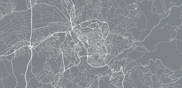 Stadskarta över städer i Coimbra, Portugal — Stock vektor