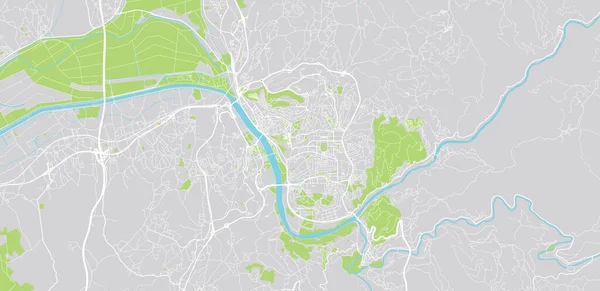 Stadtplan von Coimbra, Portugal — Stockvektor