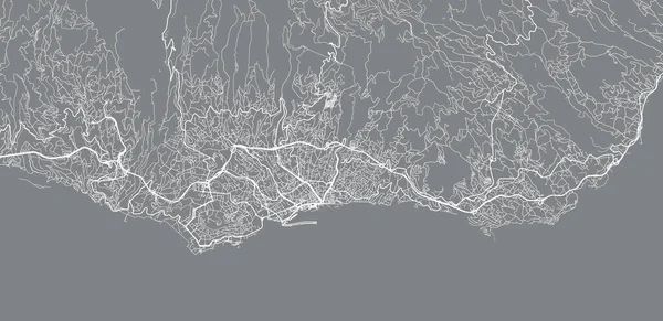 Mapa urbano de Funchal, Madeira, Portugal — Archivo Imágenes Vectoriales