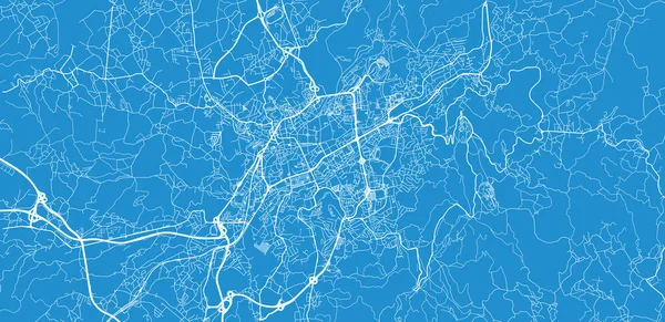 Mapa da cidade de vetor urbano de Braga, Portugal —  Vetores de Stock