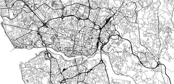 葡萄牙波尔图城市矢量城市地图 — 图库矢量图片