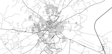 Urban vector city map of Evora, Portugal clipart