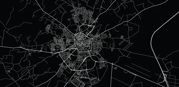 Mapa da cidade de vetores urbanos de Évora, Portugal — Vetor de Stock