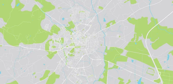 Mapa da cidade de vetores urbanos de Évora, Portugal — Vetor de Stock