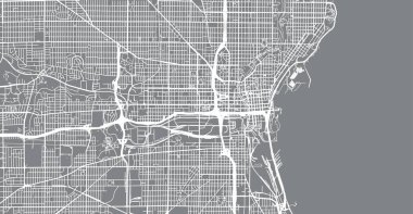 Milwaukee, Wisconsin şehir haritası, Amerika Birleşik Devletleri