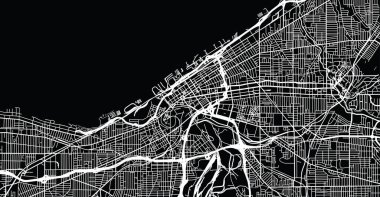 Cleveland, Ohio şehir haritası, Amerika Birleşik Devletleri