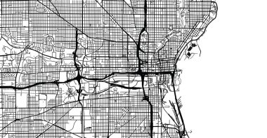 Milwaukee, Wisconsin şehir haritası, Amerika Birleşik Devletleri