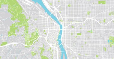 Portland, Oregon şehir haritası, Amerika Birleşik Devletleri