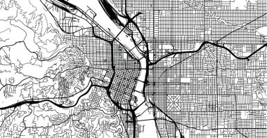 Portland, Oregon şehir haritası, Amerika Birleşik Devletleri