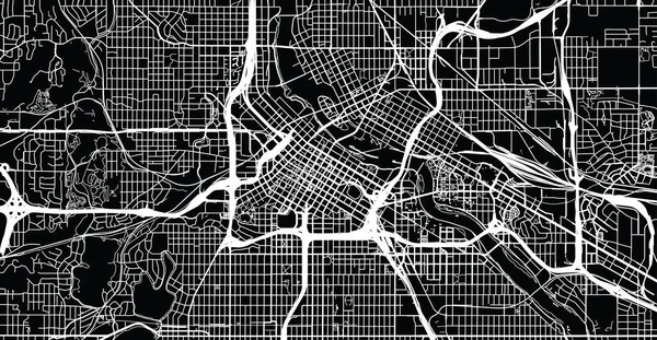 Urban vector city map of Minneapolis, Minnesota, United States of America — стоковий вектор