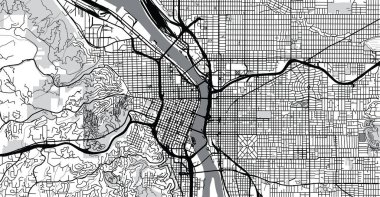 Portland, Oregon şehir haritası, Amerika Birleşik Devletleri