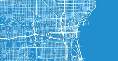 Milwaukee, Wisconsin şehir haritası, Amerika Birleşik Devletleri