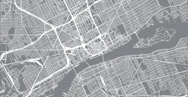 Detroit, Michigan şehir haritası, Amerika Birleşik Devletleri
