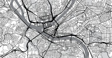 Pittsburgh, Pennsylvania, Amerika Birleşik Devletleri şehir haritası