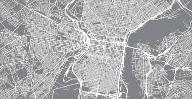 Philadelphia, Pennsylvania şehir haritası, Amerika Birleşik Devletleri