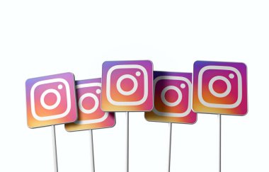 OXFORD, UK, DEC 5 2016: Instagram sosyal medya logo kare işareti