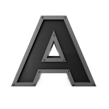 A harfi endüstriyel metal tipi. 3B Hazırlama